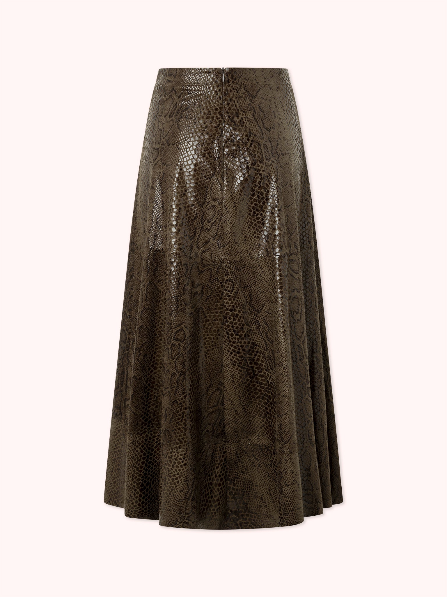 PRE-ORDER FALDA MIDI EFECTO PIEL DE PITÓN