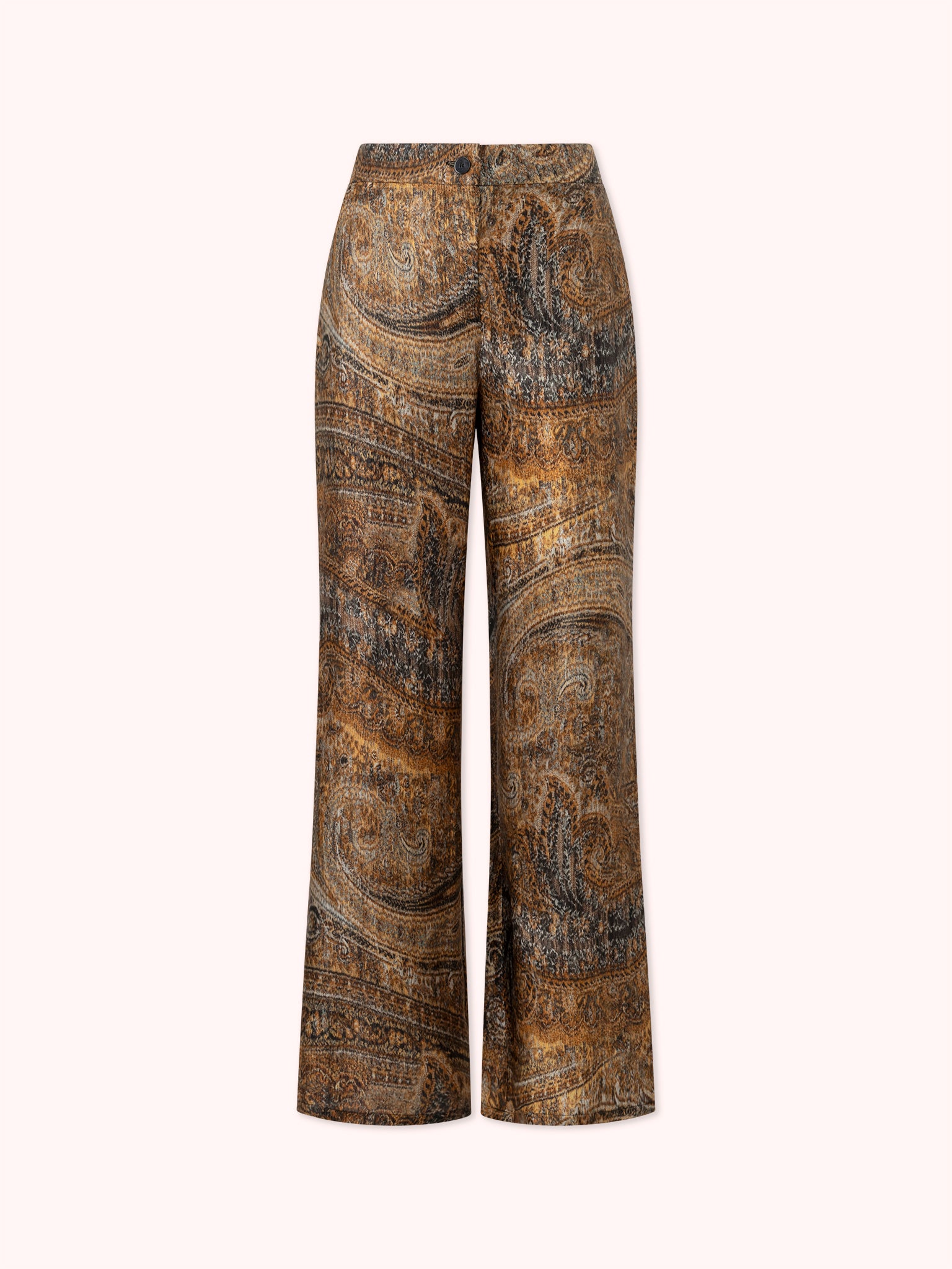 PANTALÓN FLARE SATINADO CON ESTAMPADO PAISLEY