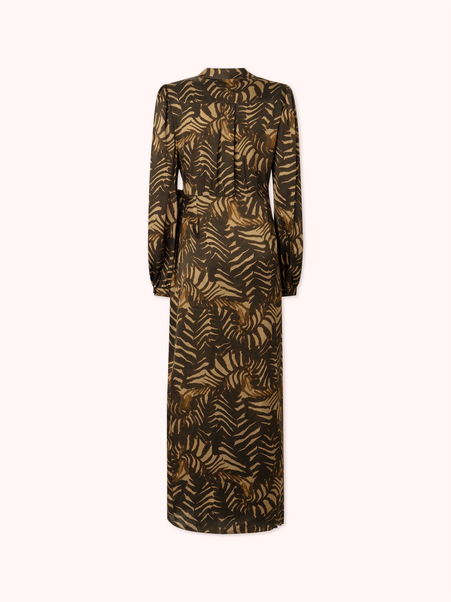 PRE-ORDER VESTIDO MIDI CRUZADO CON ESTAMPADO MARRÓN
