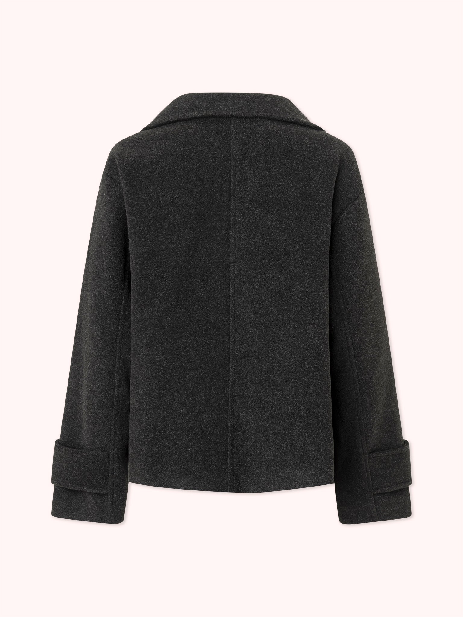 PRE-ORDER ABRIGO CRUZADO CON CUELLO PERKINS GRIS OSCURO