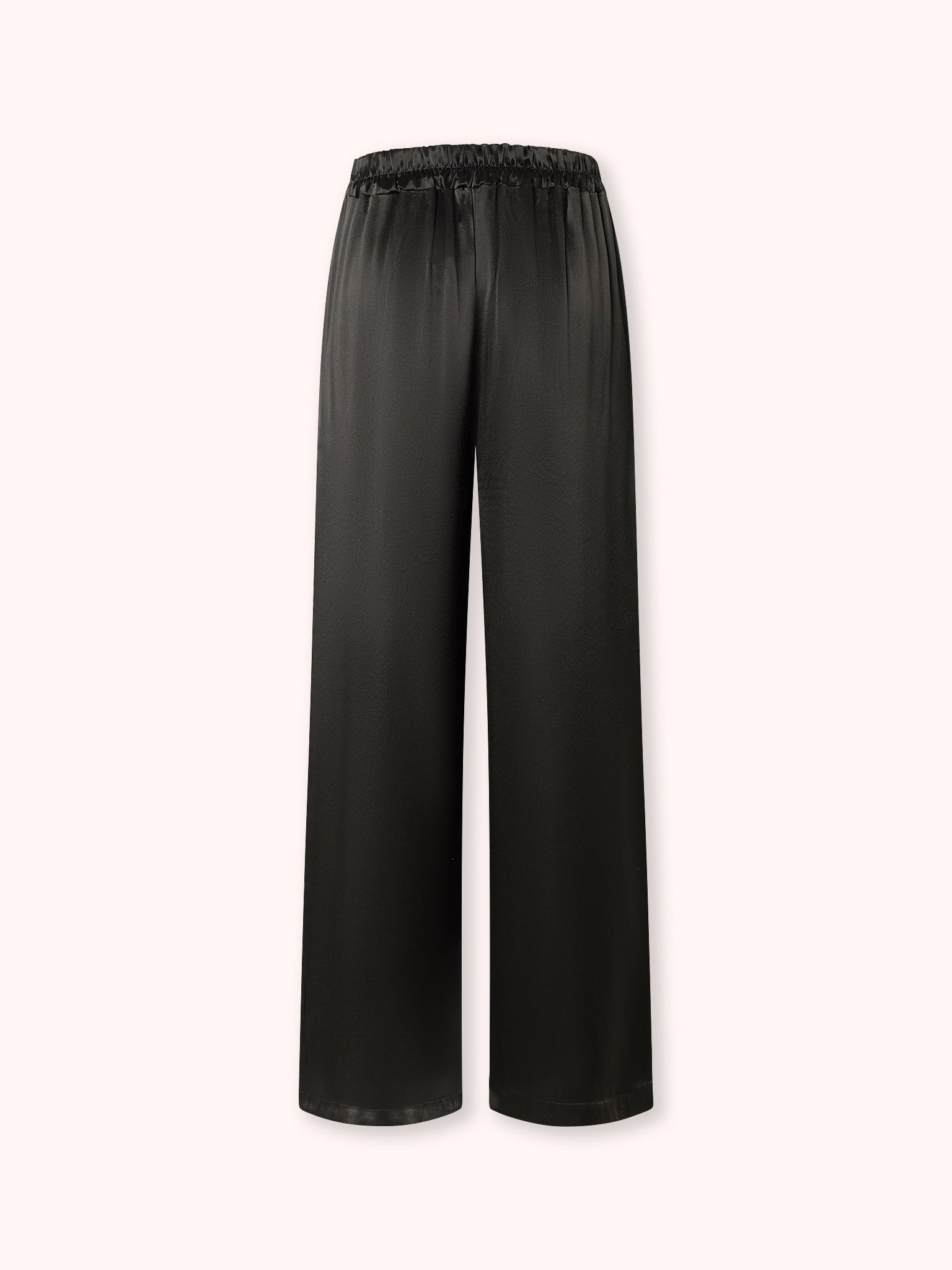 PANTALÓN PALAZZO SATINADO NEGRO