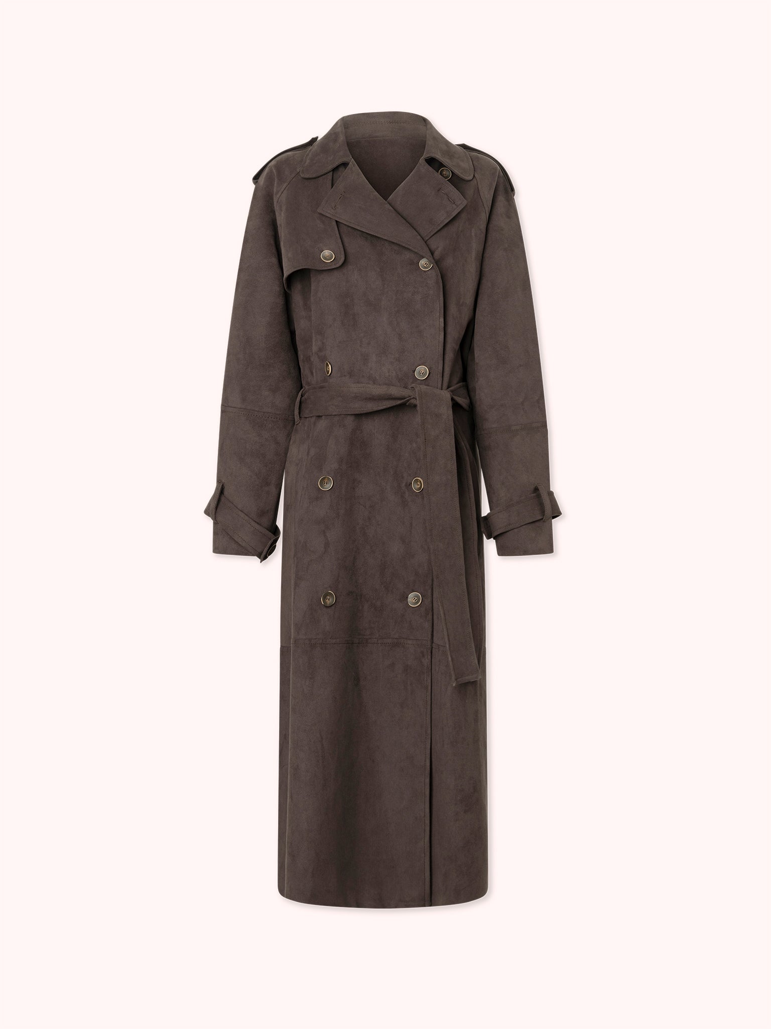 PRE-ORDER GABARDINA LARGO DE ANTE CHOCOLATE