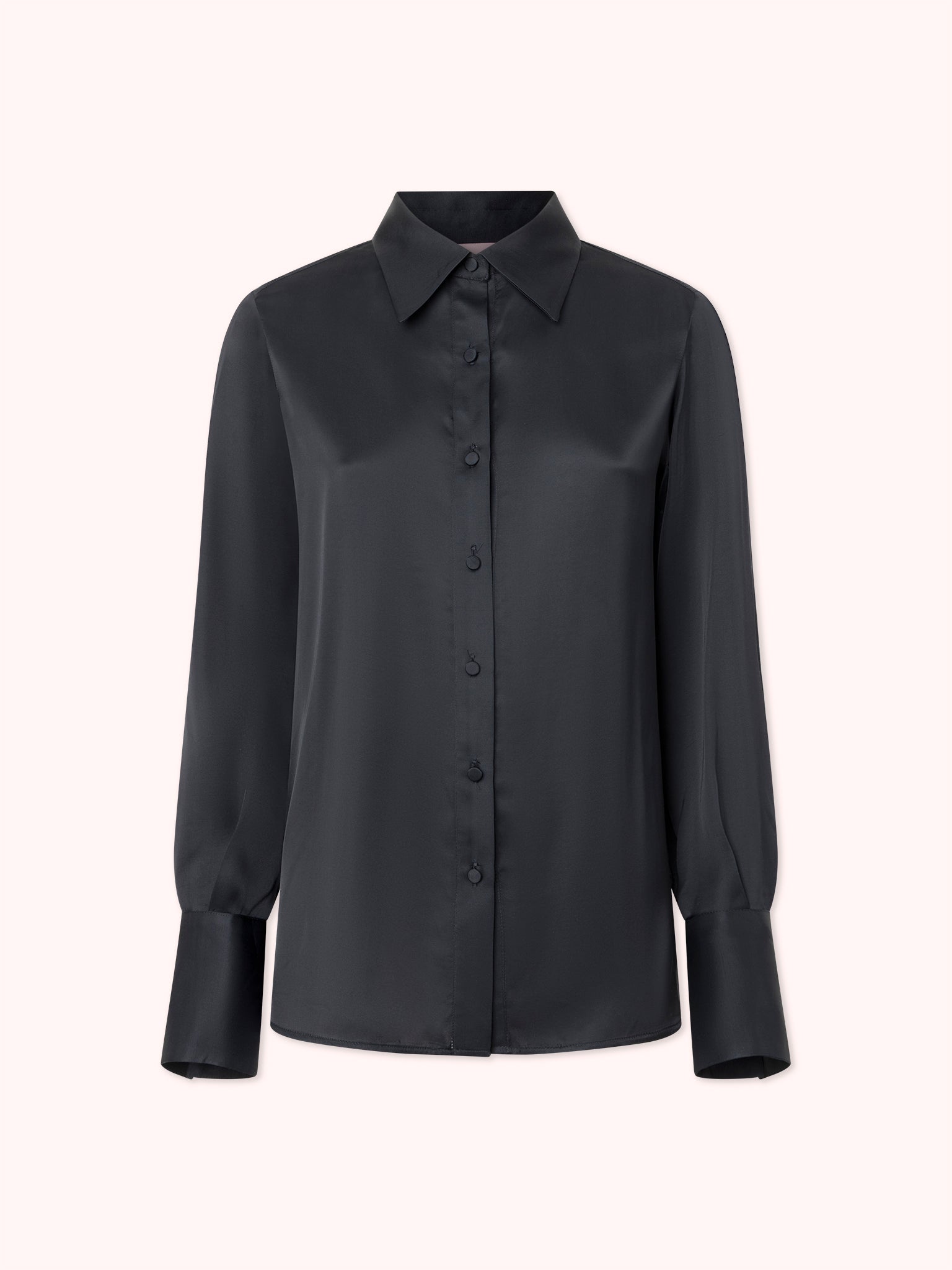 PRE-ORDER CAMISA SATINADA AZUL MARINO