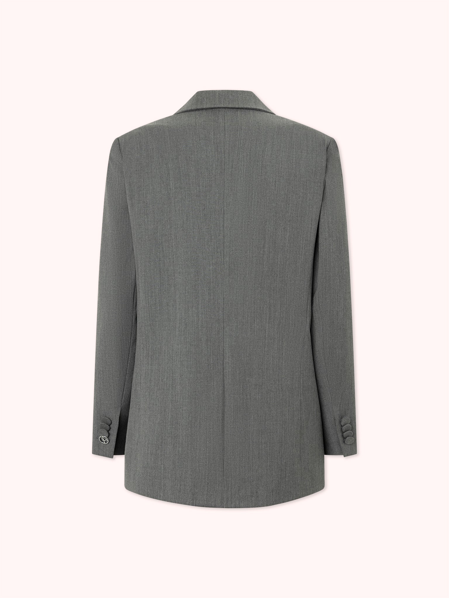 PRE-ORDER BLAZER CRUZADA CON BOLSILLOS DE TAPA GRIS