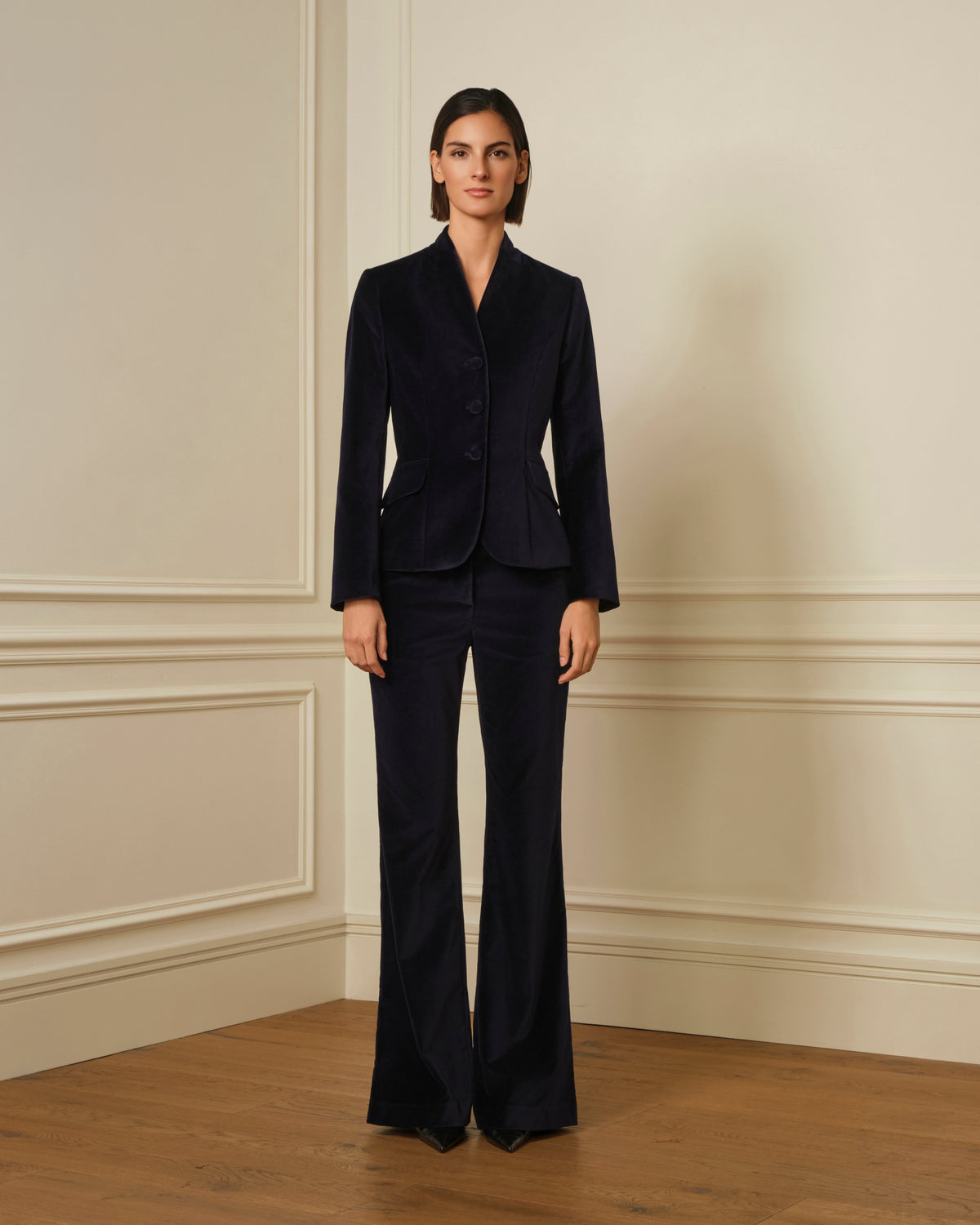 CHAQUETA CORTA TERCIOPELO NAVY