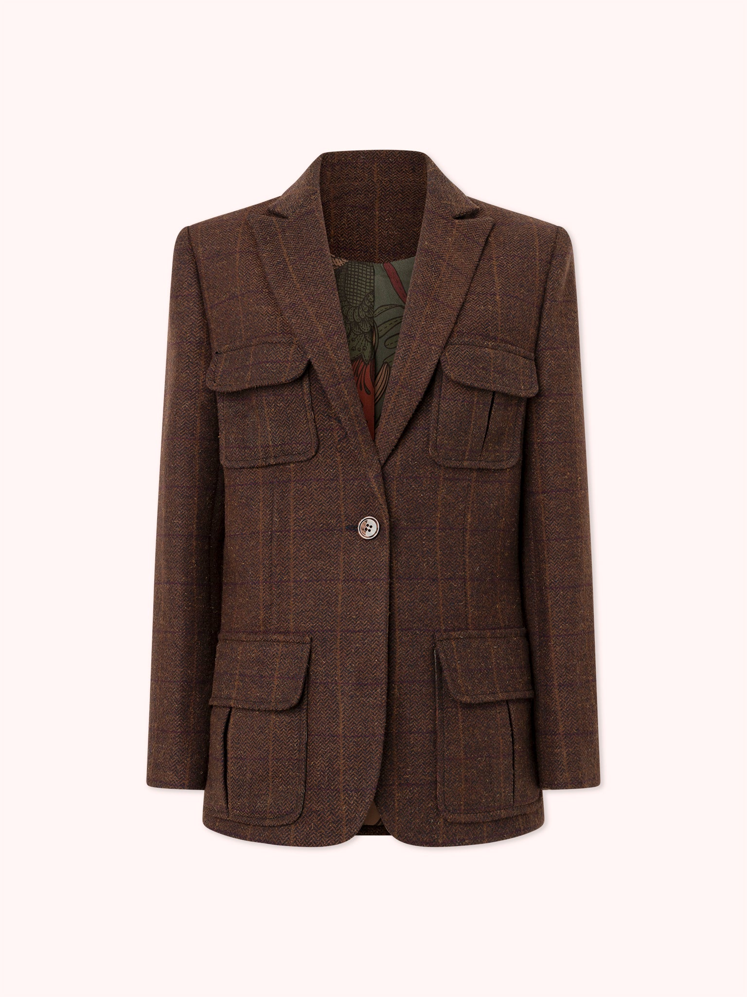 PRE-ORDER BLAZER DE LANA CON BOLSILLOS DE SOLAPA GRANATE