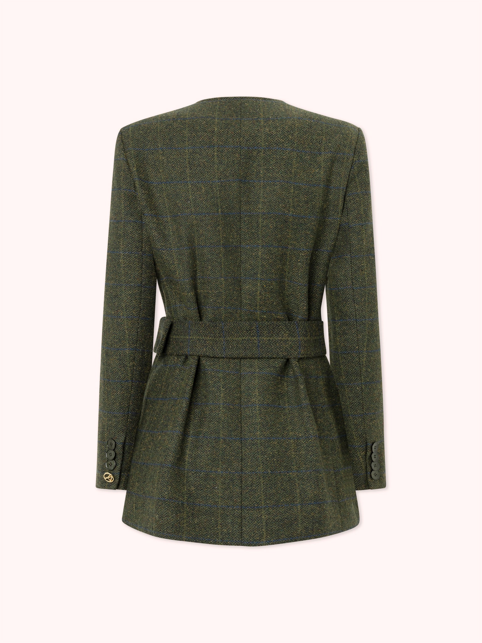 PRE-ORDER BLAZER DE LANA CON CINTURON Y BOLSILLOS CON TAPA