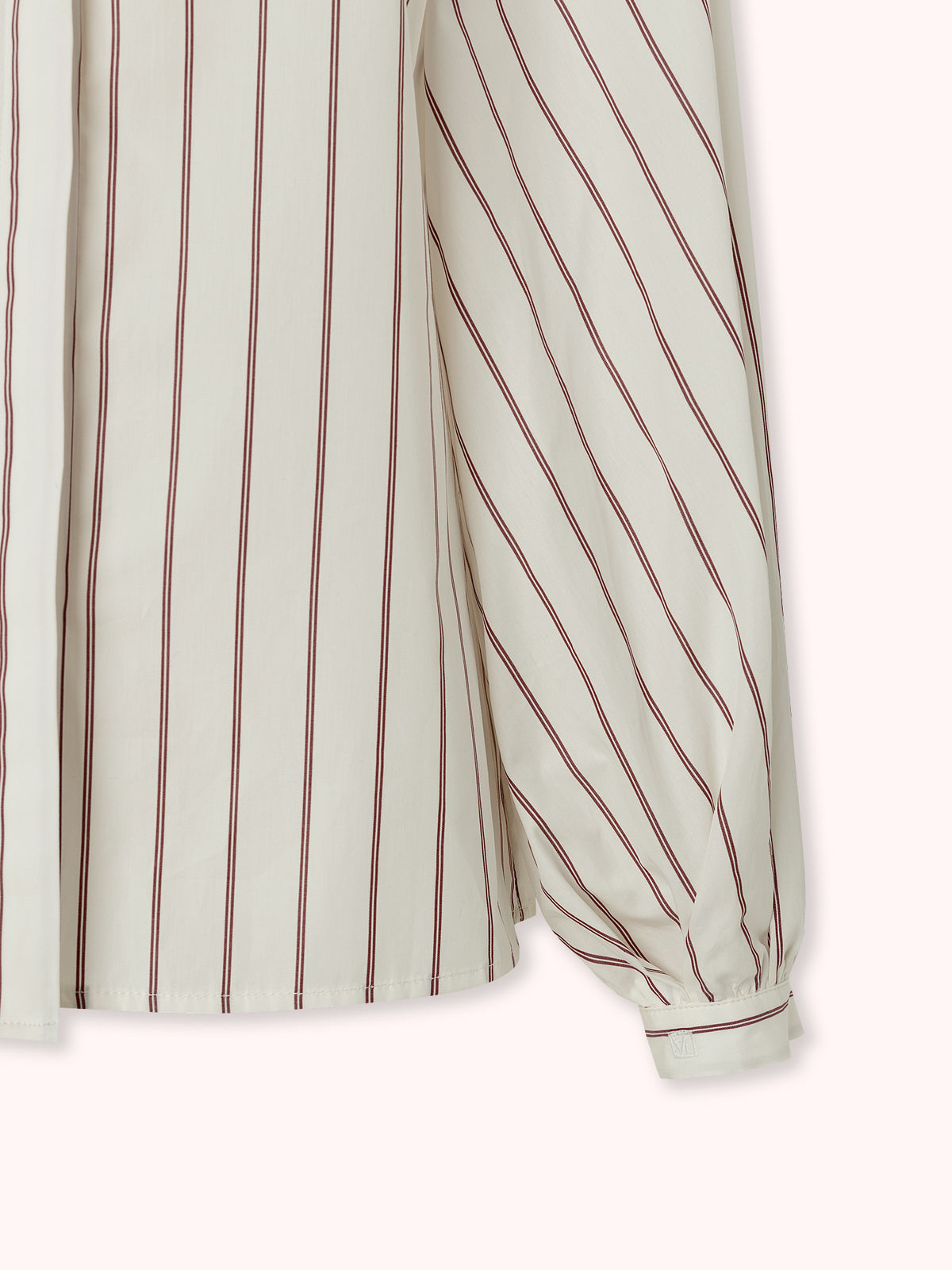CAMISA DE RAYAS CON MANGA ABULLONADA