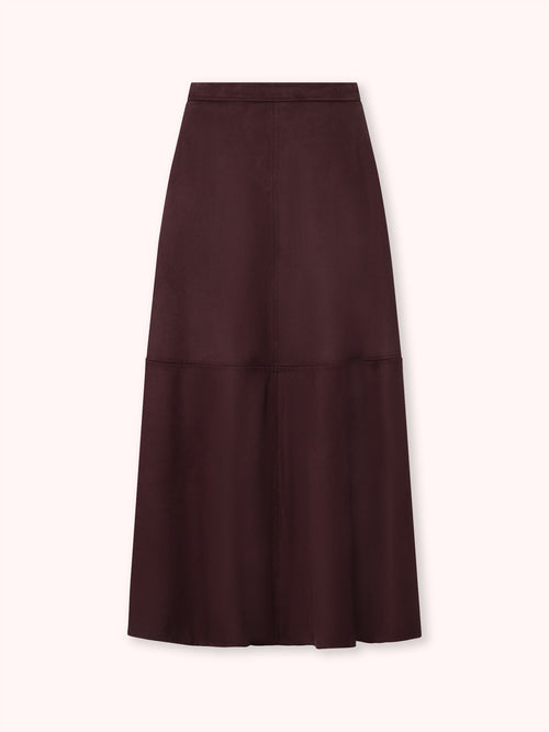FALDA MIDI DE ANTE BURDEOS
