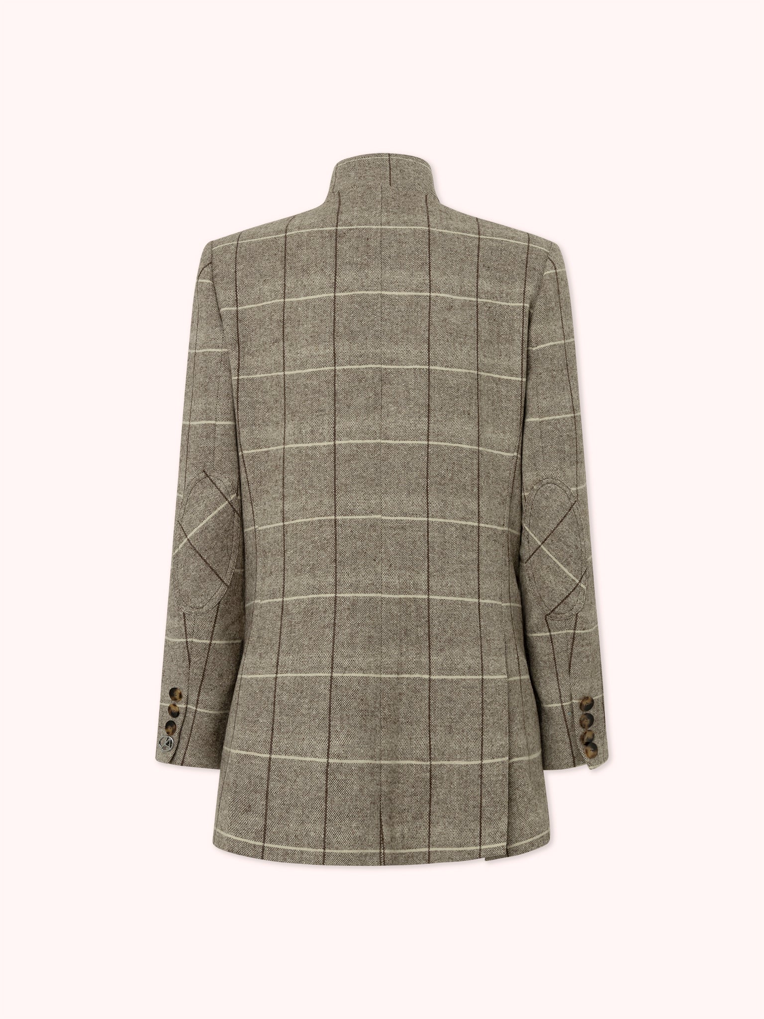 PRE-ORDER BLAZER DE LANA CON CUELLO PERKINS DE CUADROS