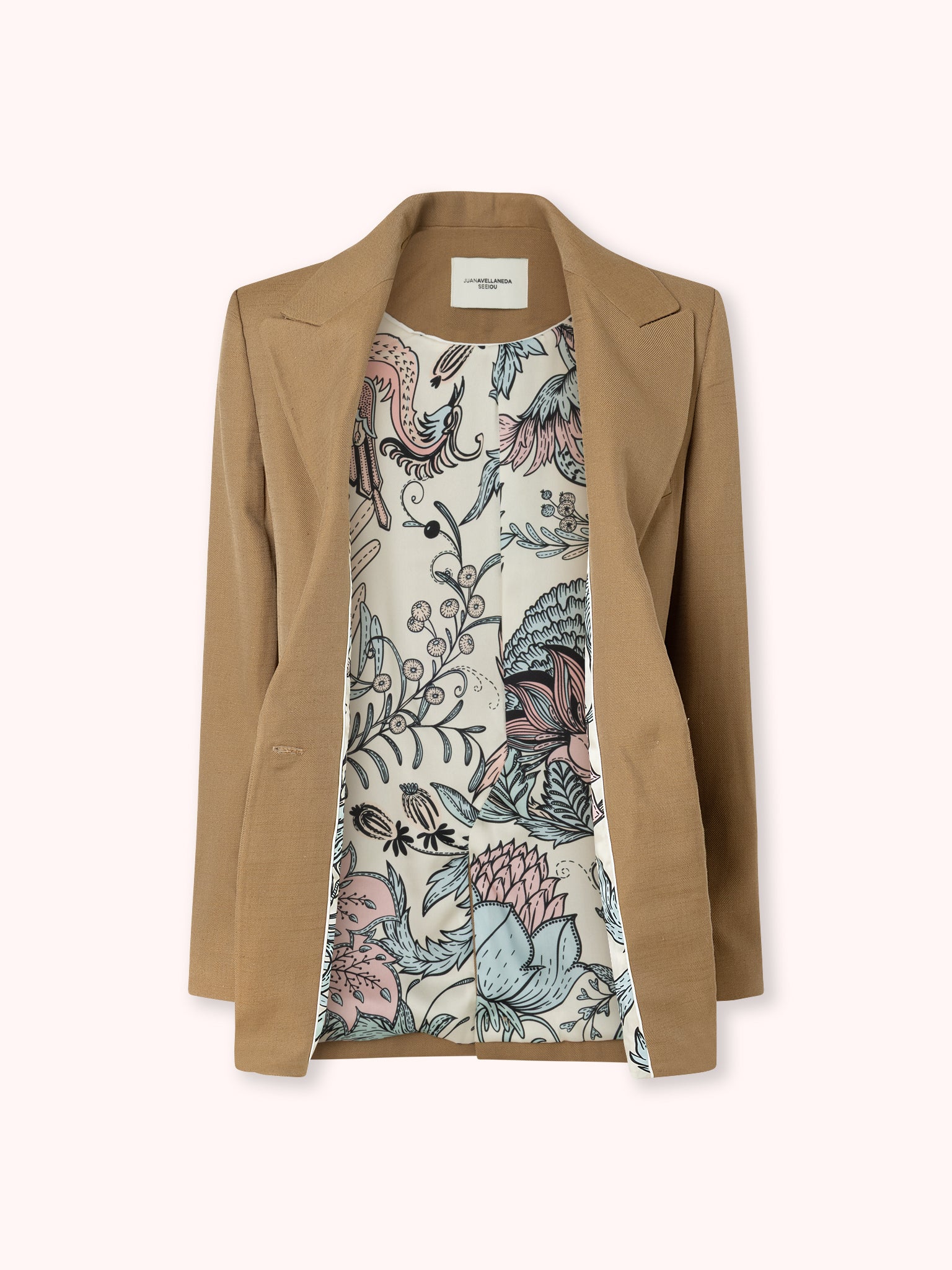 BLAZER DE LINO CAMEL