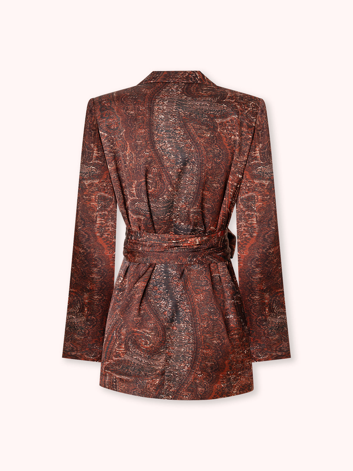 BLAZER SATINADO ESTAMPADO BURDEOS