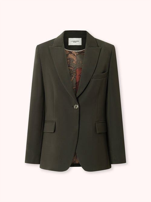 BLAZER BOLSILLOS CREP VERDE