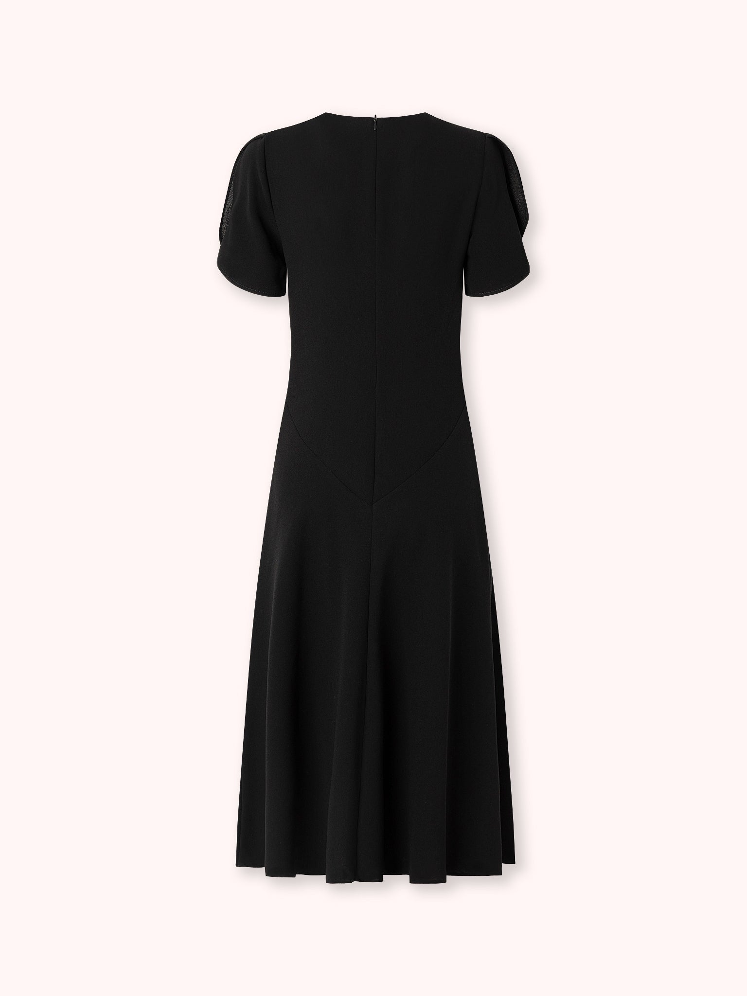VESTIDO MIDI NUDO NEGRO