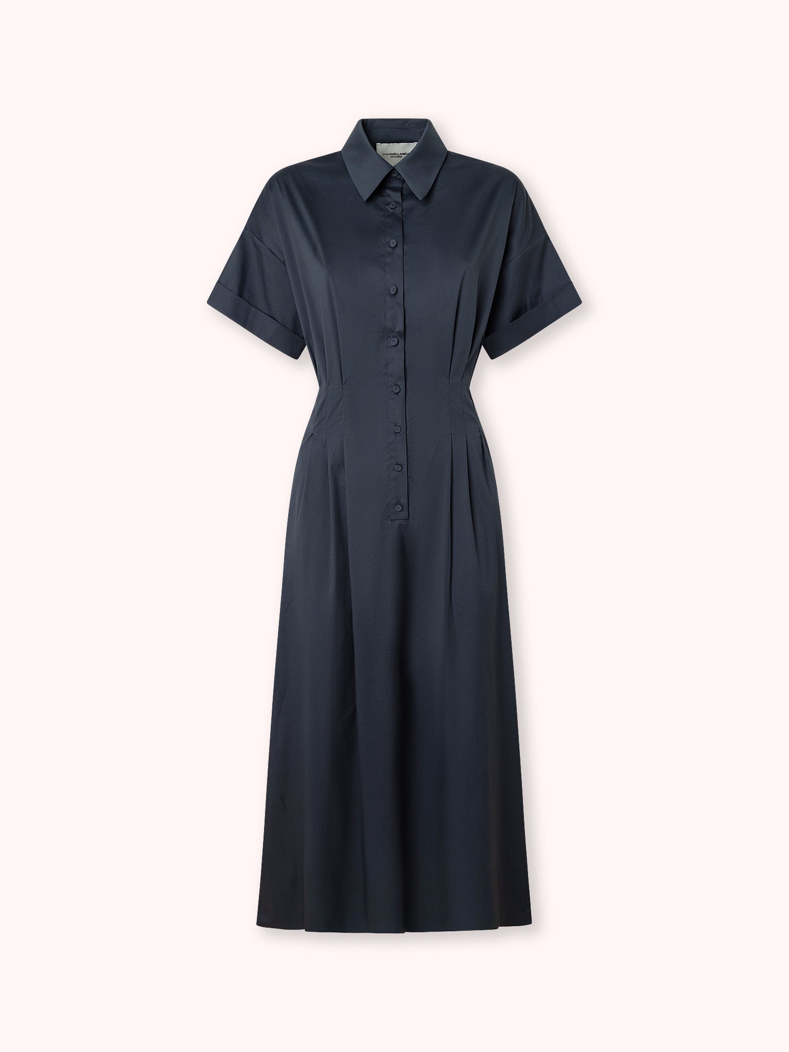 VESTIDO MIDI CAMISERO CON PINZAS