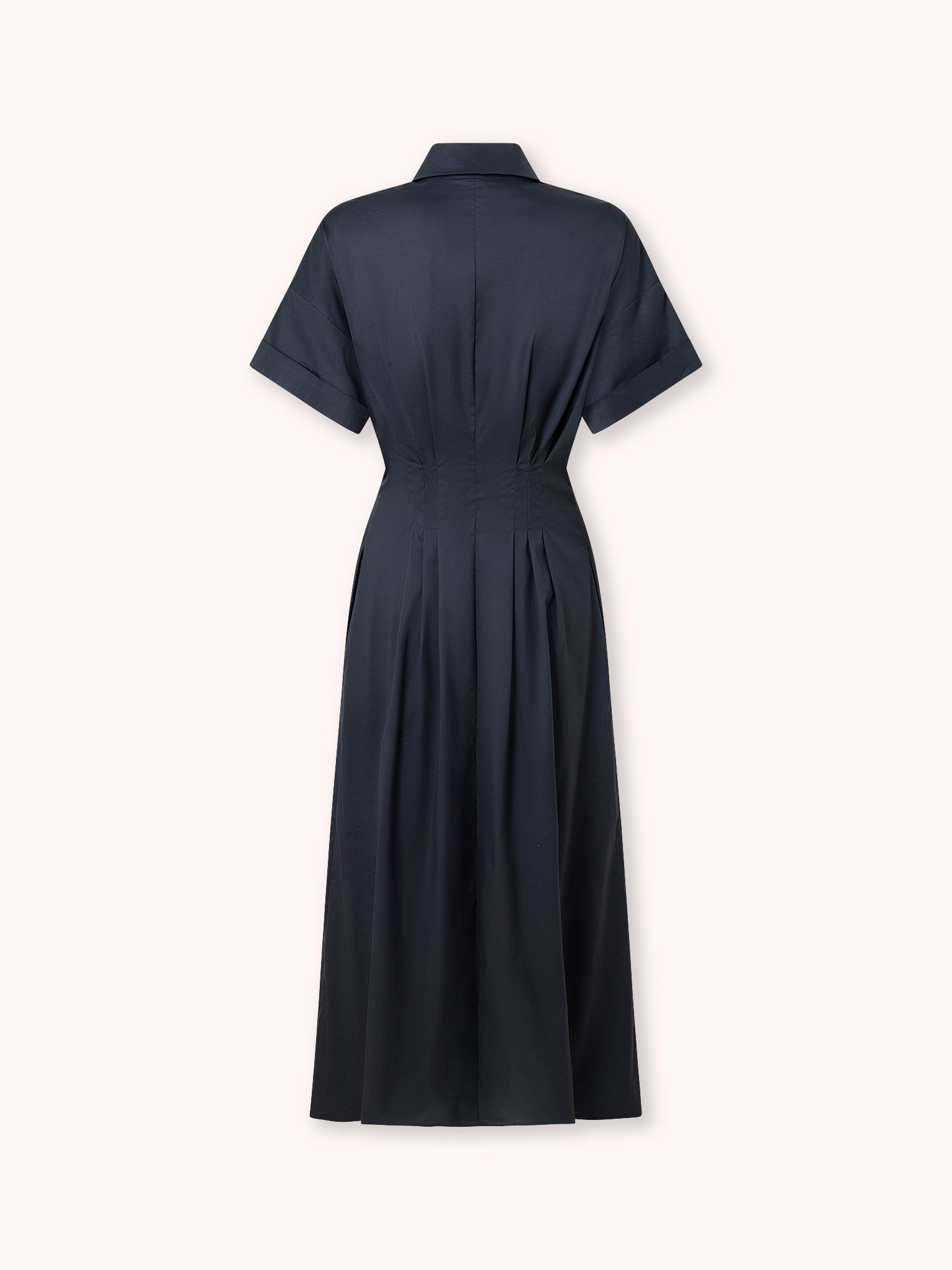 VESTIDO MIDI CAMISERO CON PINZAS