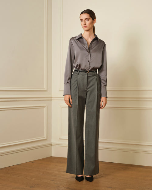 PANTALÓN RECTO GRIS