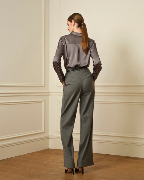 PANTALÓN RECTO GRIS