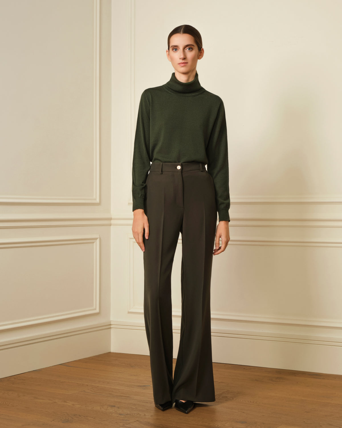 PANTALÓN CREP VERDE
