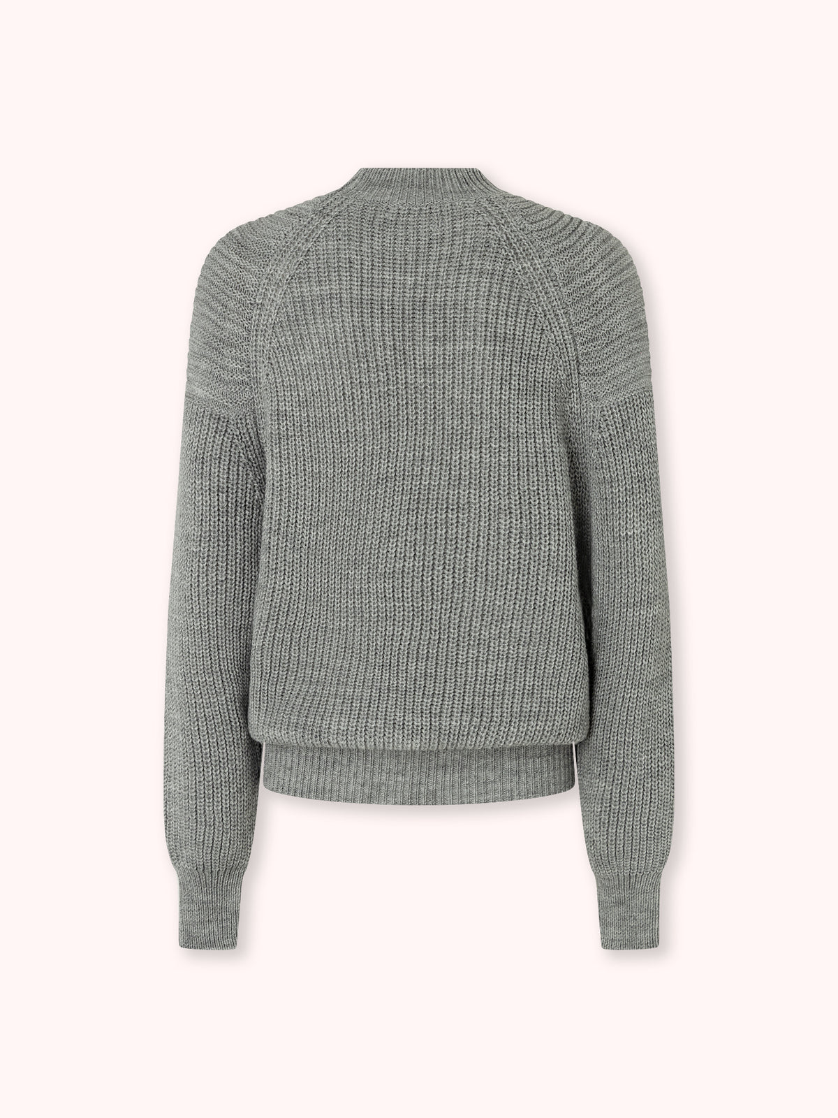 SUÉTER CUELLO CAJA CALADO GRIS
