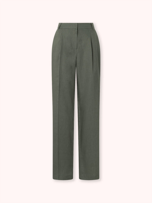PANTALÓN DE LINO VERDE