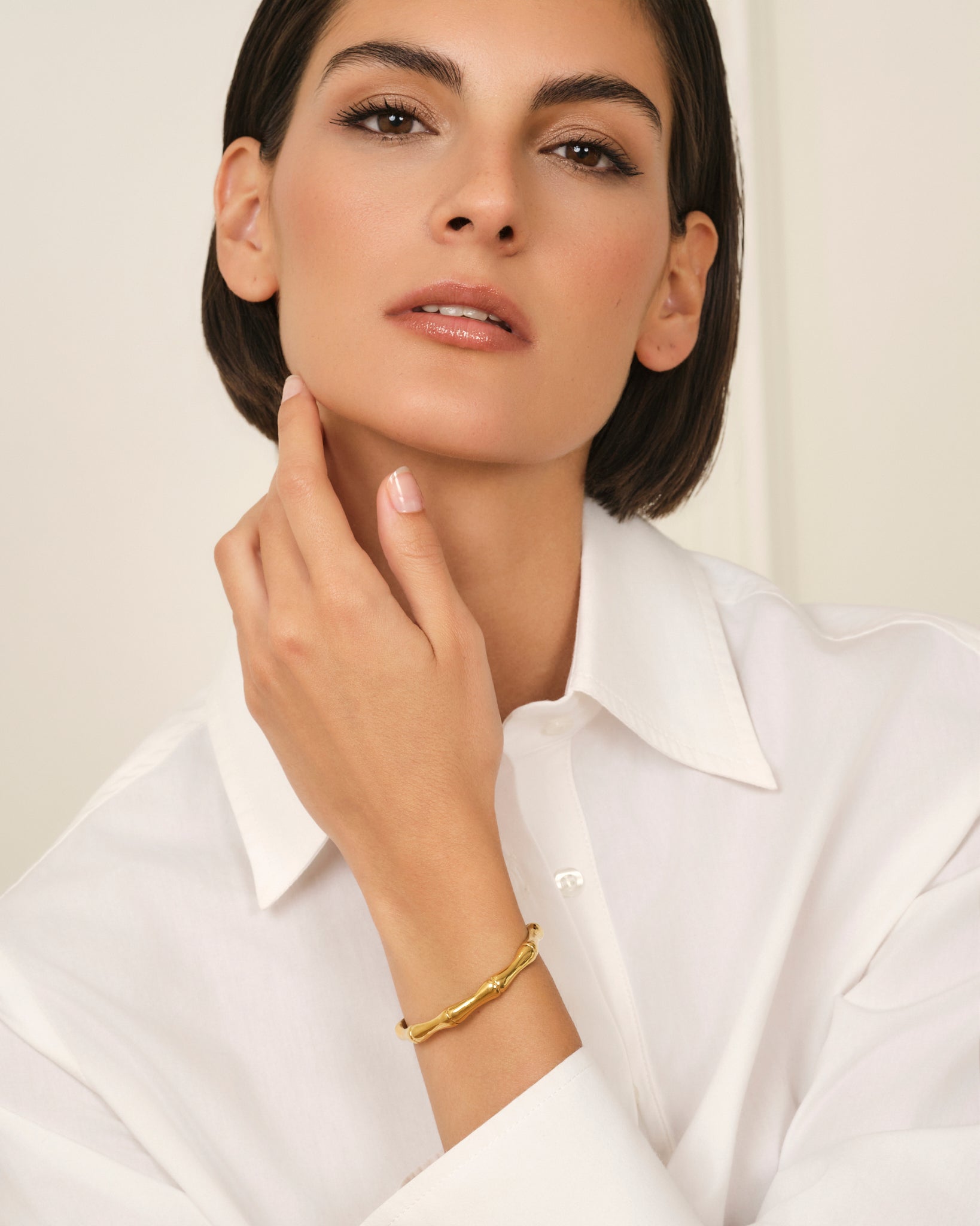 PULSEIRA DE BAMBU EM OURO VINTAGE UNISSEXO