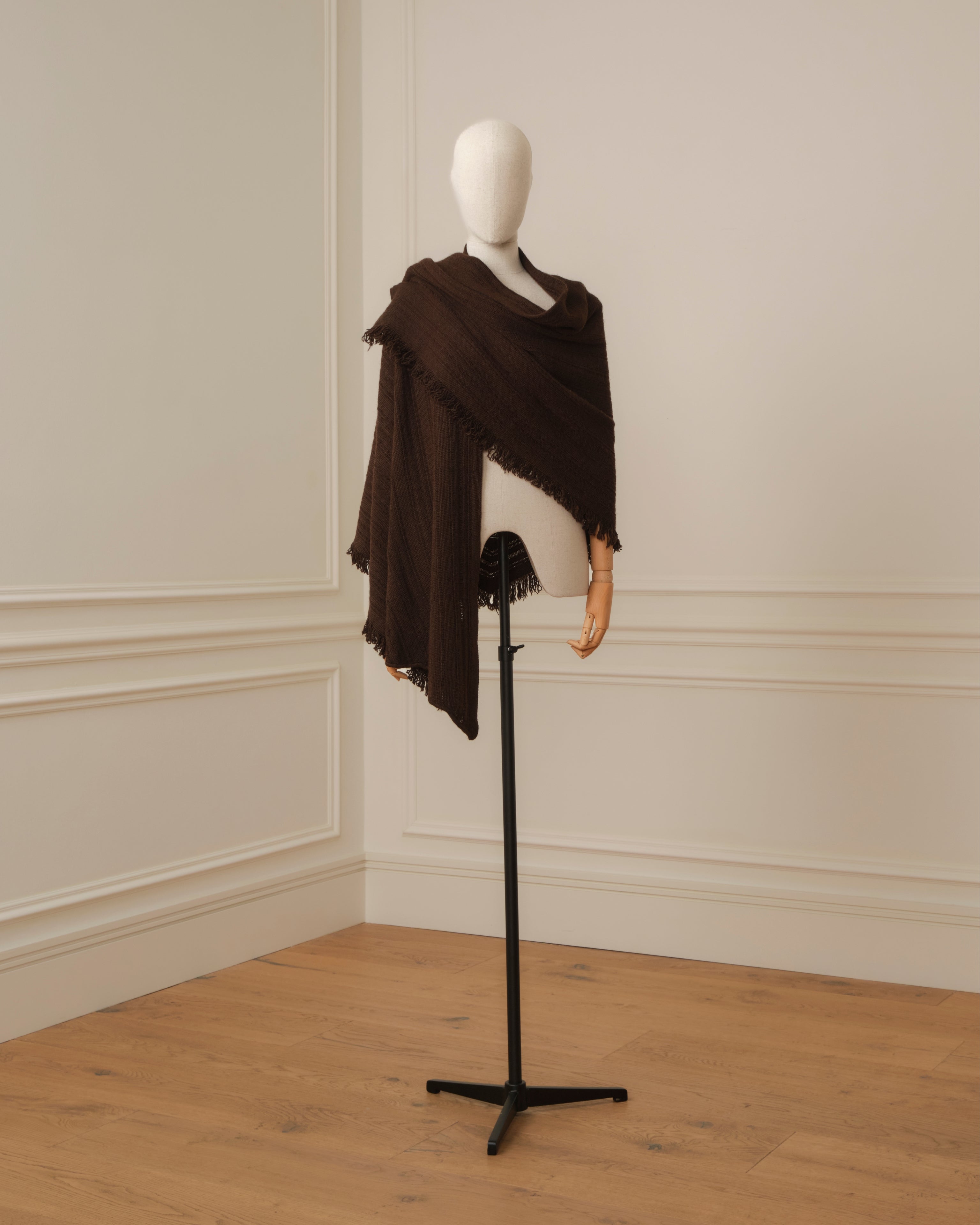 CAPA DE PUNTO ACANALADO MARRÓN