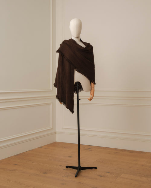 CAPA DE PUNTO ACANALADO MARRÓN