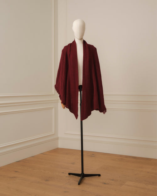 CAPA DE PUNTO ACANALADO GRANATE