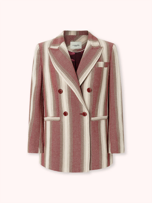 AMERICANA DE RAYAS BURDEOS