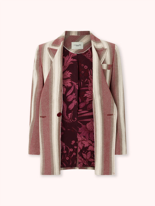 AMERICANA DE RAYAS BURDEOS