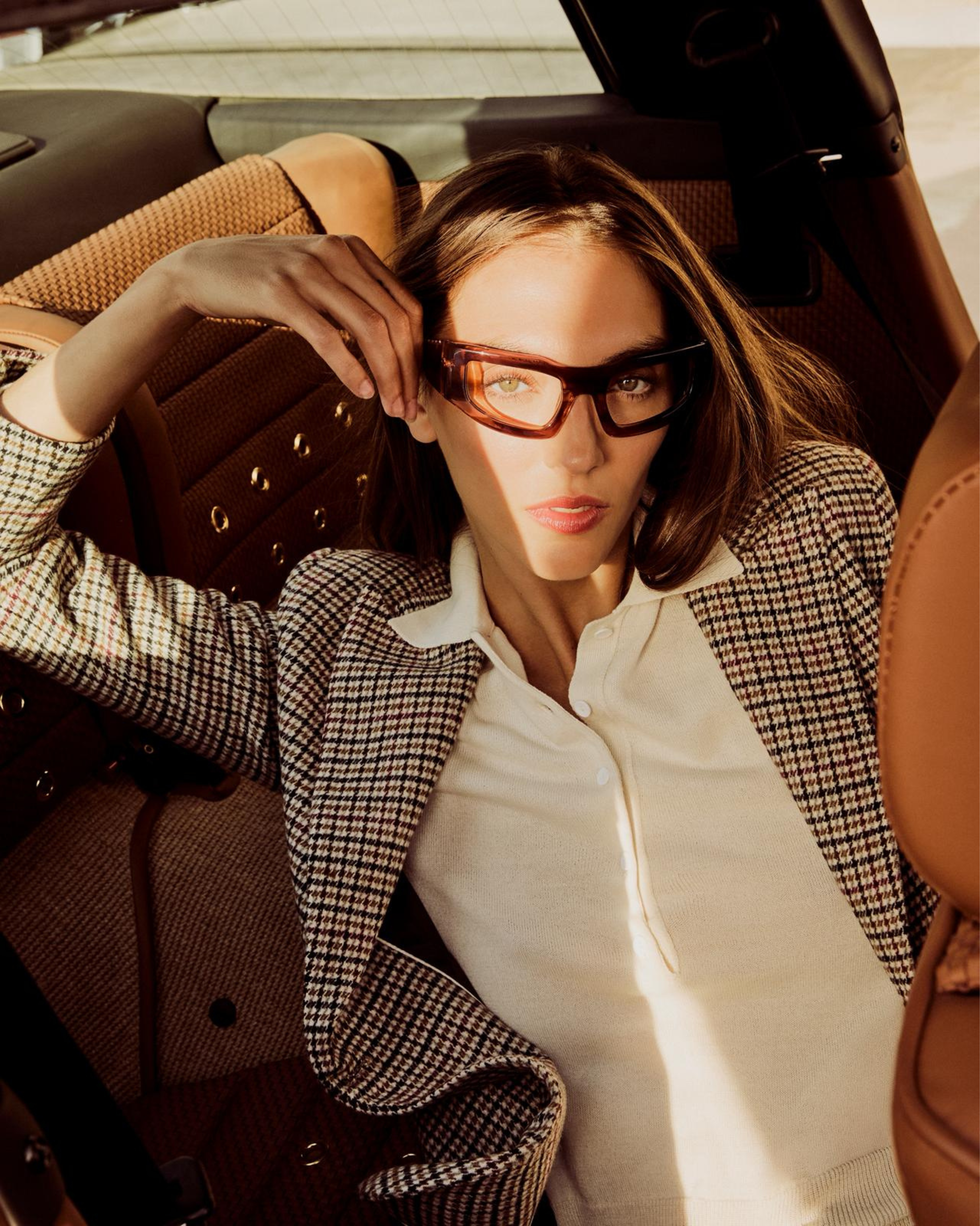 BLAZER PATA DE GALLO CON BOLSILLOS FRONTALES