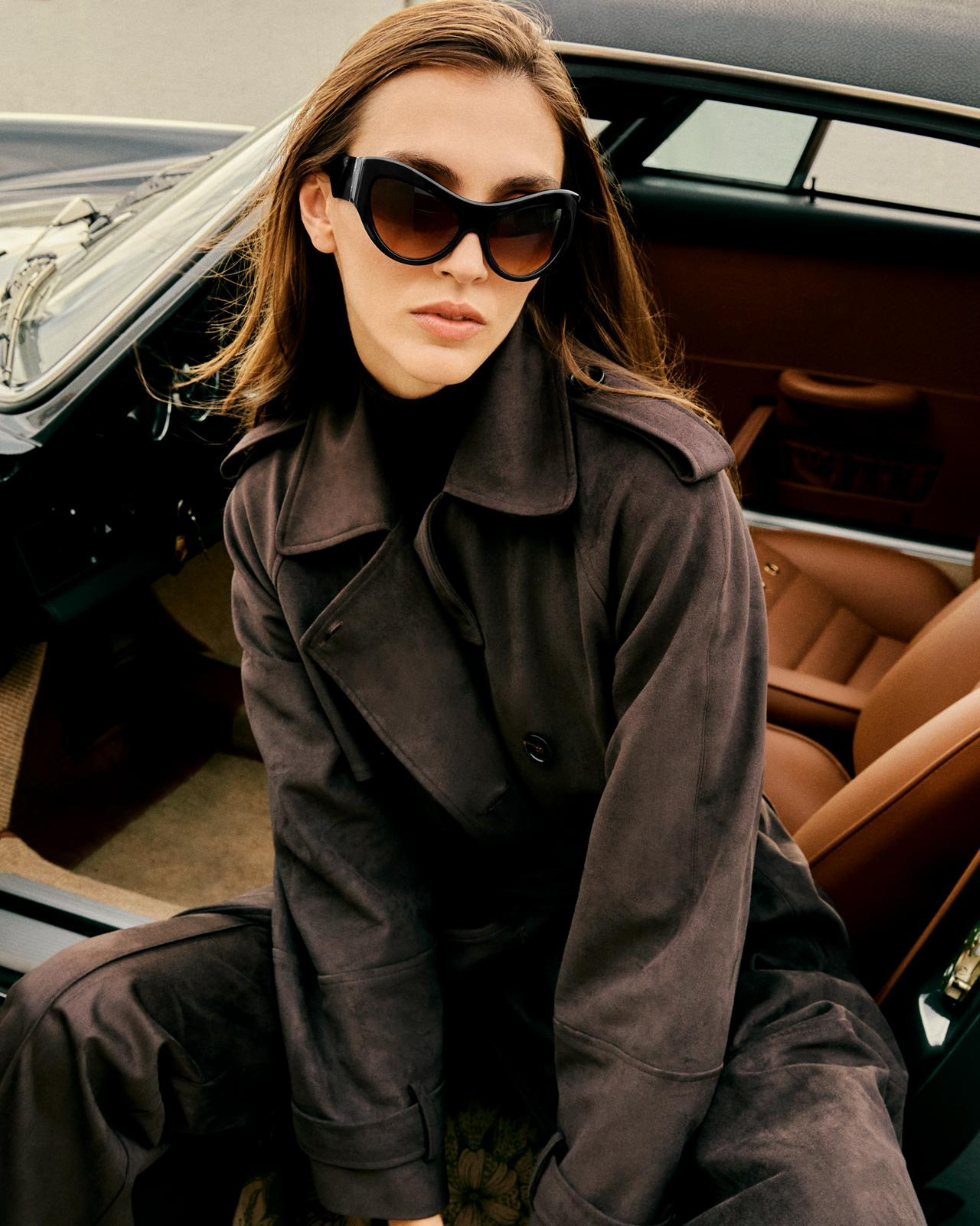 GABARDINA LARGO DE ANTE CHOCOLATE