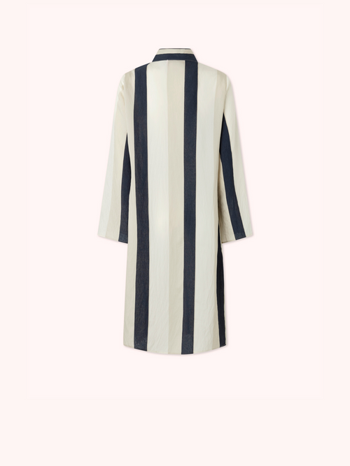 KAFTÁN CORTO ESTAMPADO RAYAS NEGRO CLAIRE