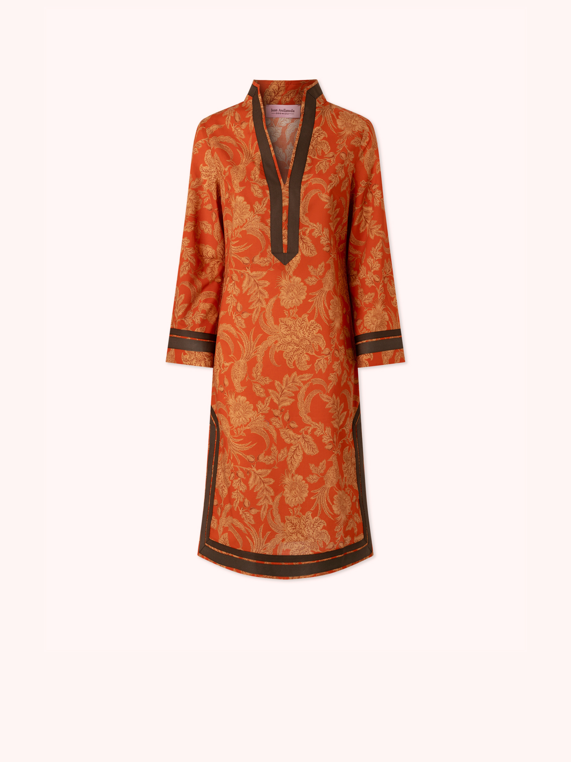 KAFTÁN CORTO TOILE DE JOUY NARANJA CLAIRE