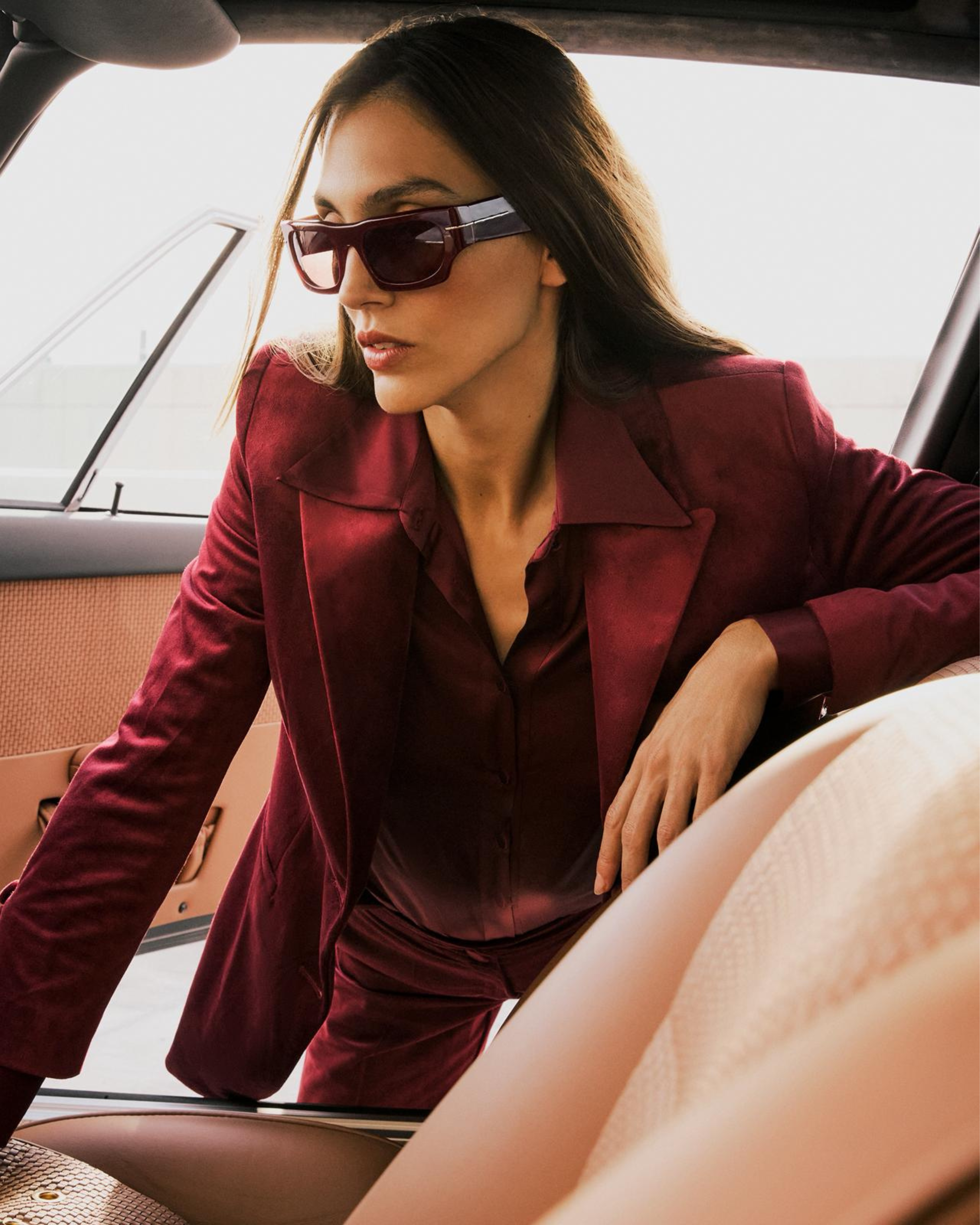 BLAZER DE TERCIOPELO BURDEOS