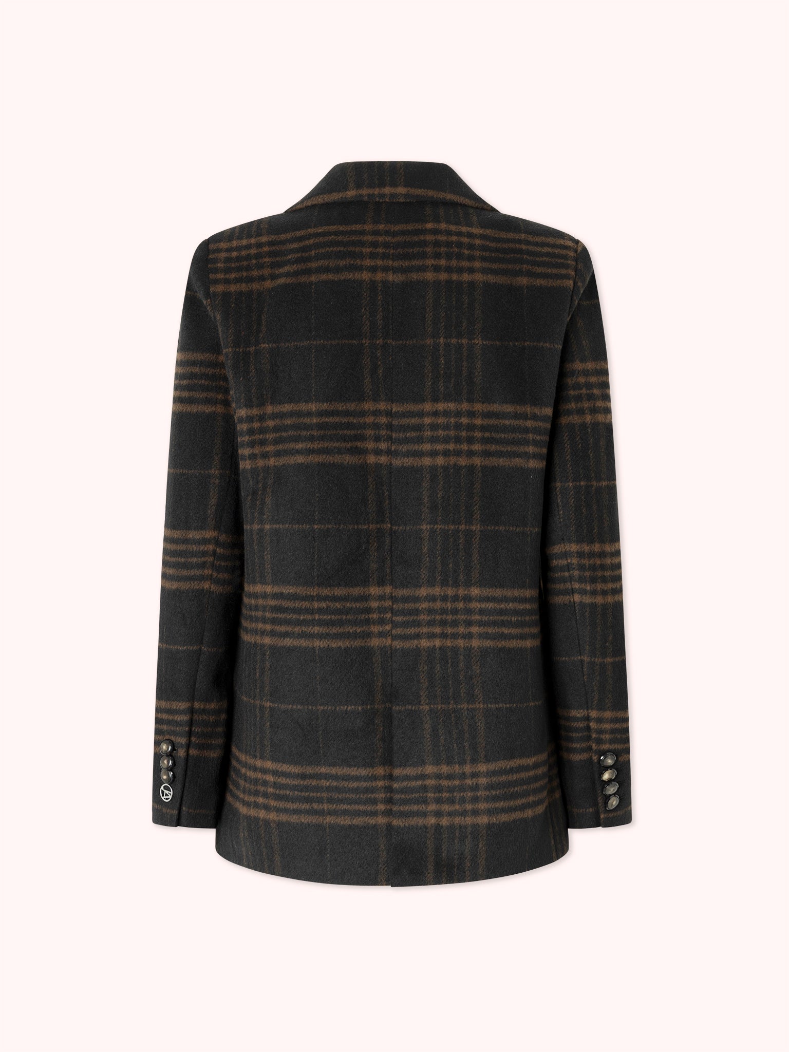 BLAZER DE CUADROS CON BOLSILLOS FRONTALES