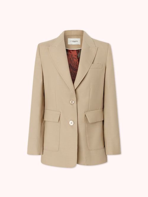 BLAZER CON BOLSILLOS BEIGE