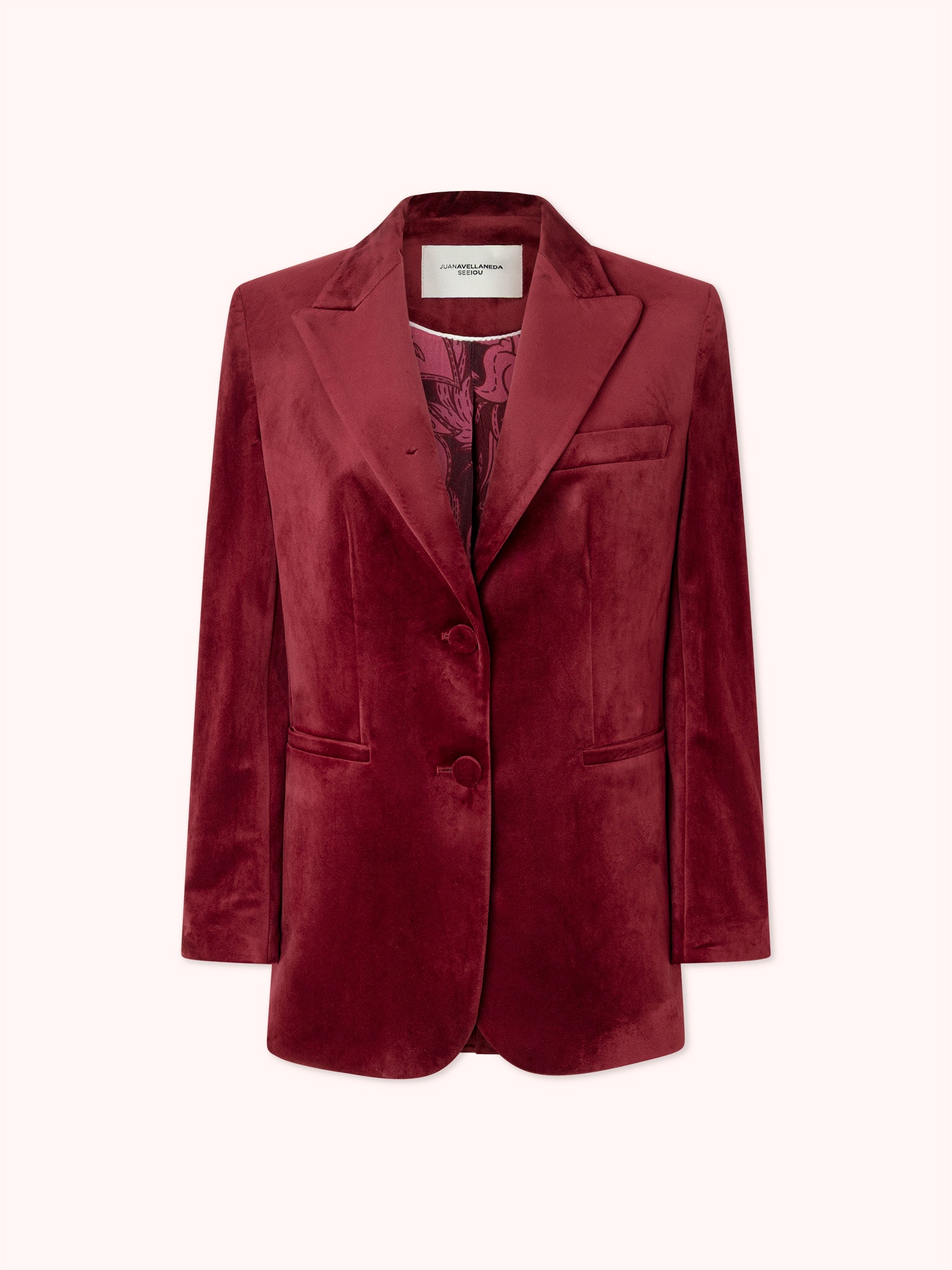 BLAZER DE TERCIOPELO BURDEOS