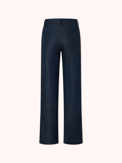 PANTALÓN FLARE CON BOLSILLOS DENIM