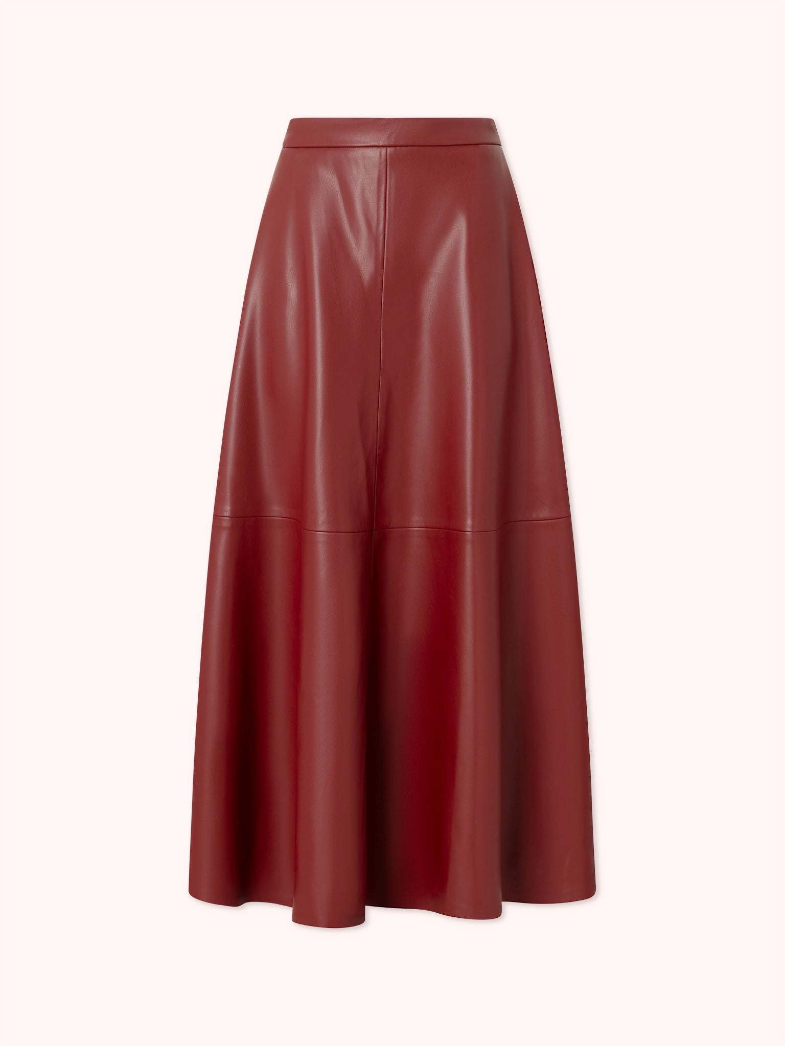 FALDA TOBILLERA EFECTO PIEL ROJO