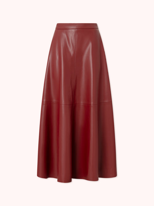 FALDA TOBILLERA EFECTO PIEL ROJO