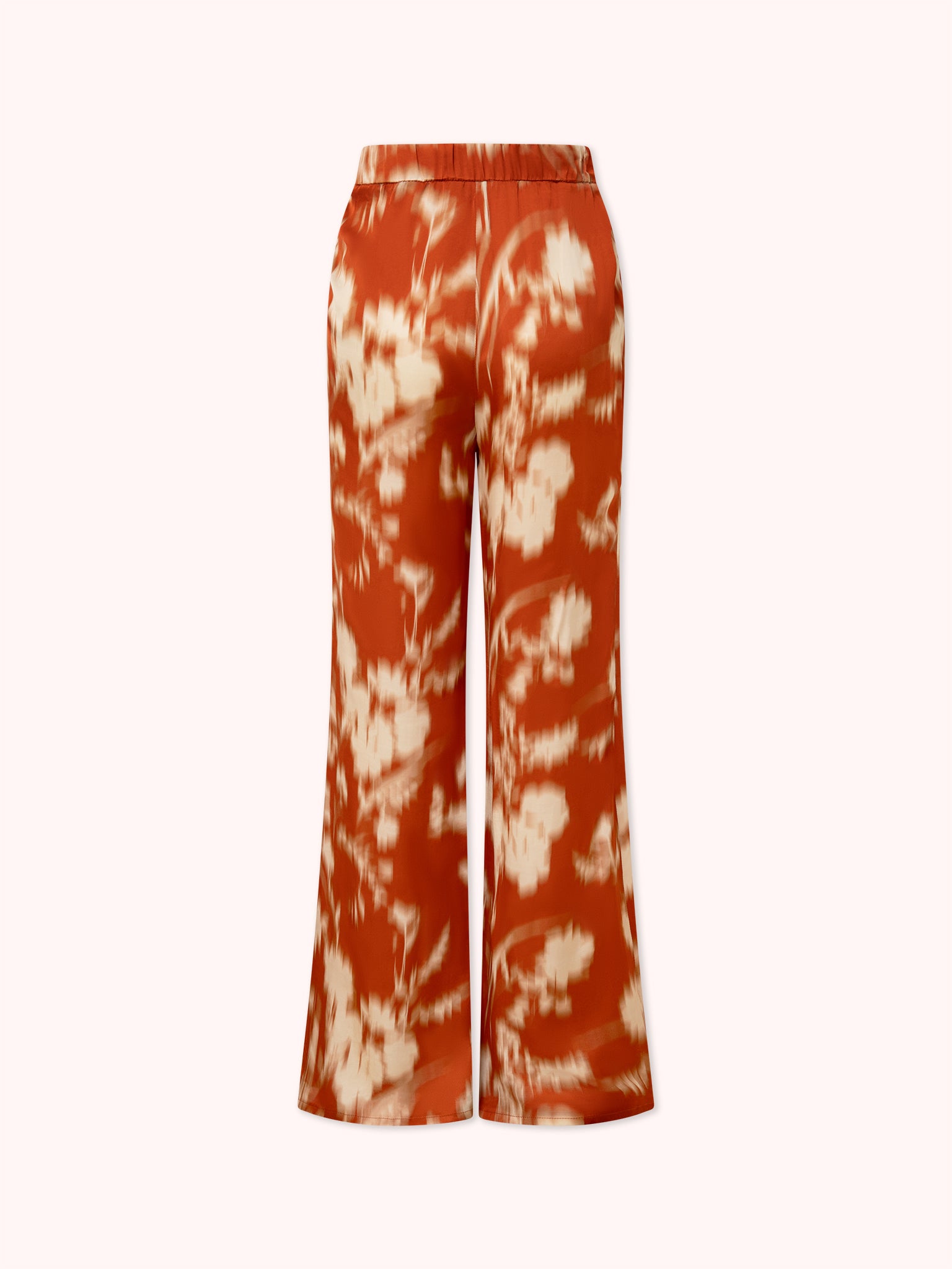 PANTALÓN SATINADO ESTAMPADO ROJO