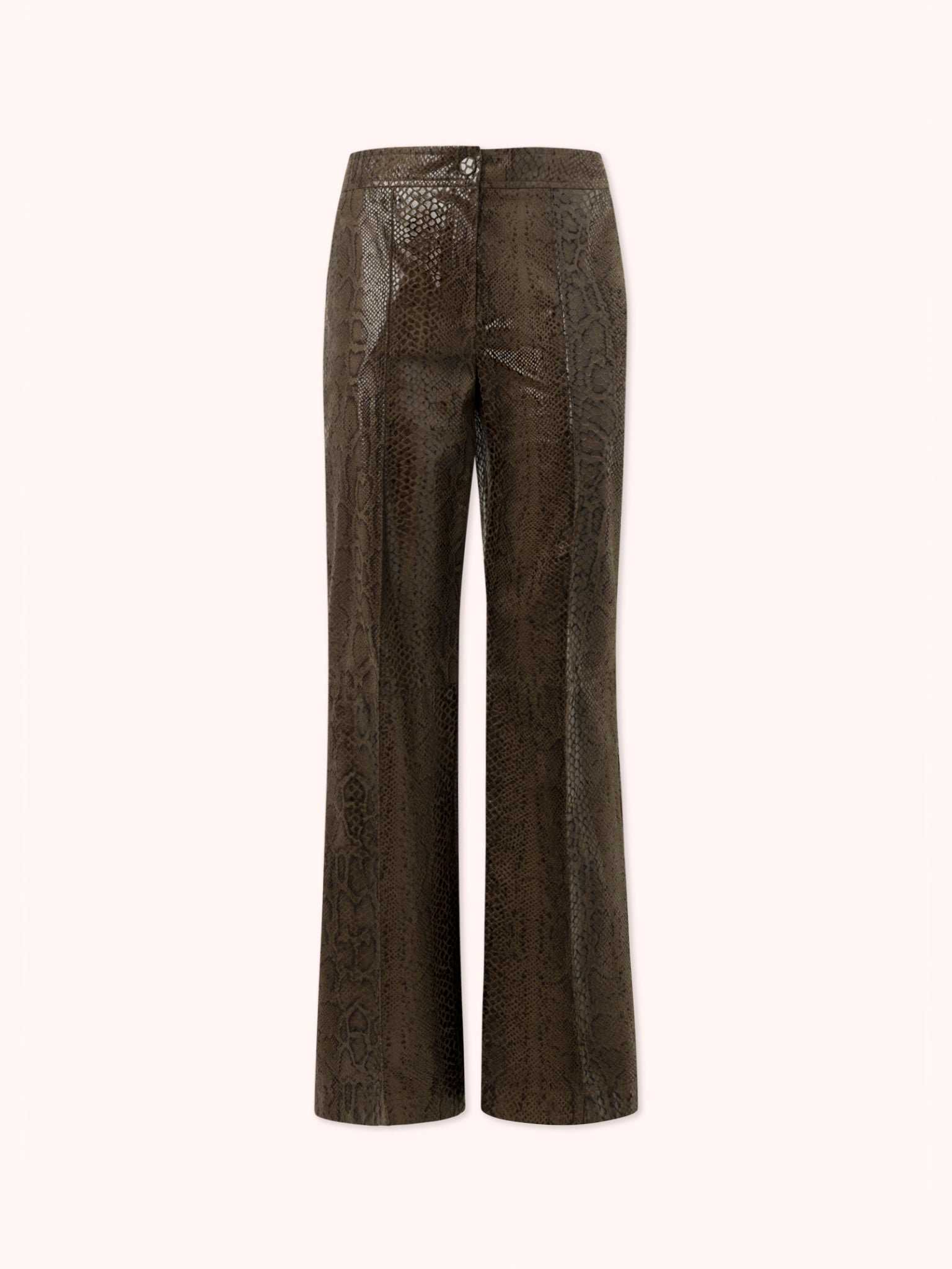 PANTALÓN FLARE EFECTO PIEL DE PITÓN