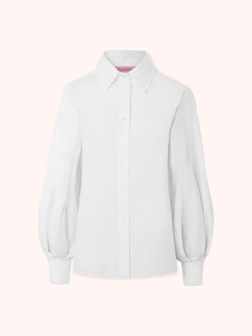 CAMISA DE MANGA ABULLONADA BLANCA