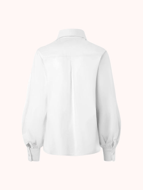 CAMISA DE MANGA ABULLONADA BLANCA