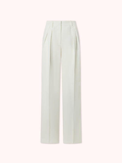 PANTALÓN PALAZZO CON DOBLE PINZA BLANCO