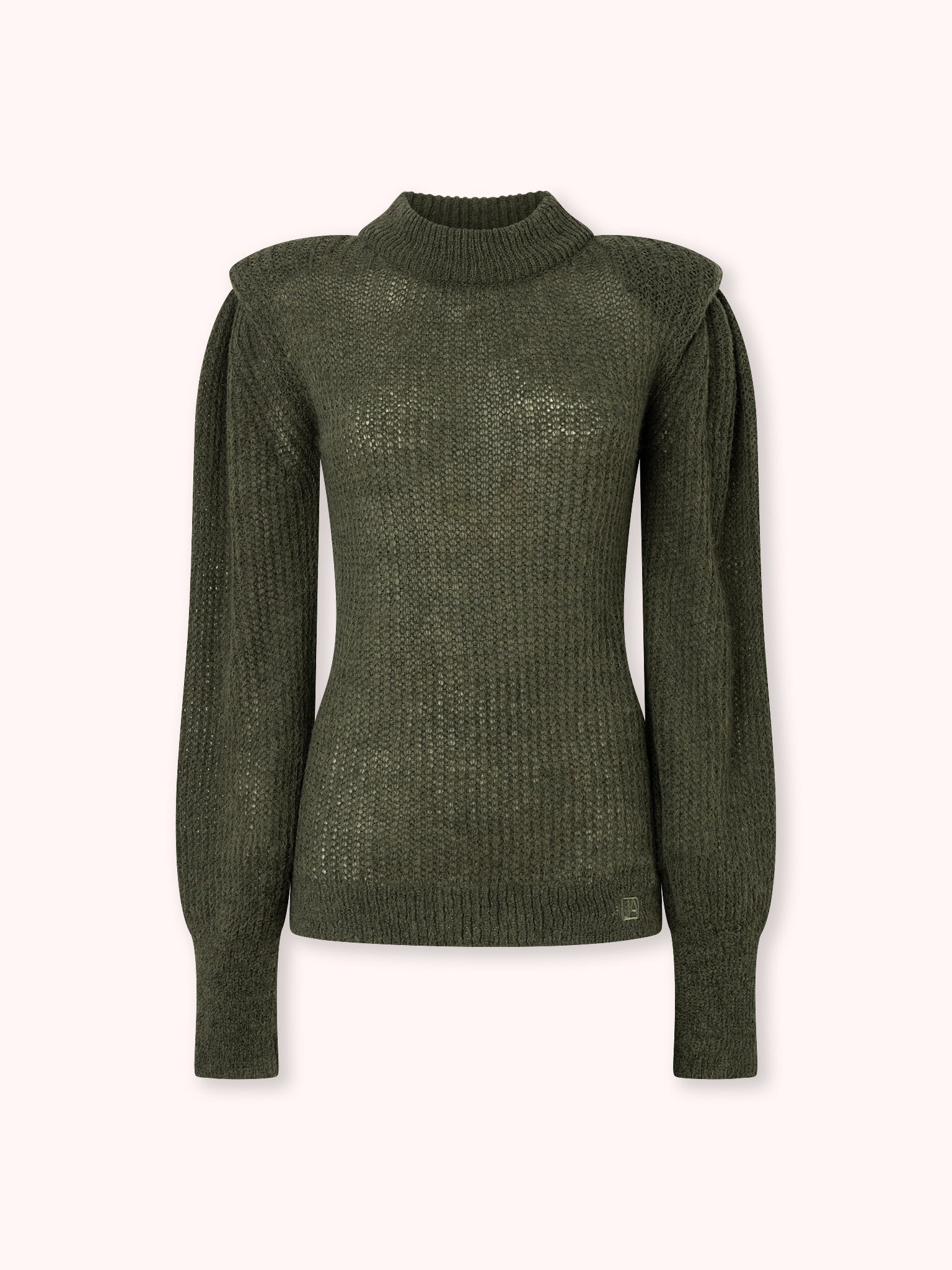 SUÉTER DE PUNTO CON CUELLO REDONDO VERDE