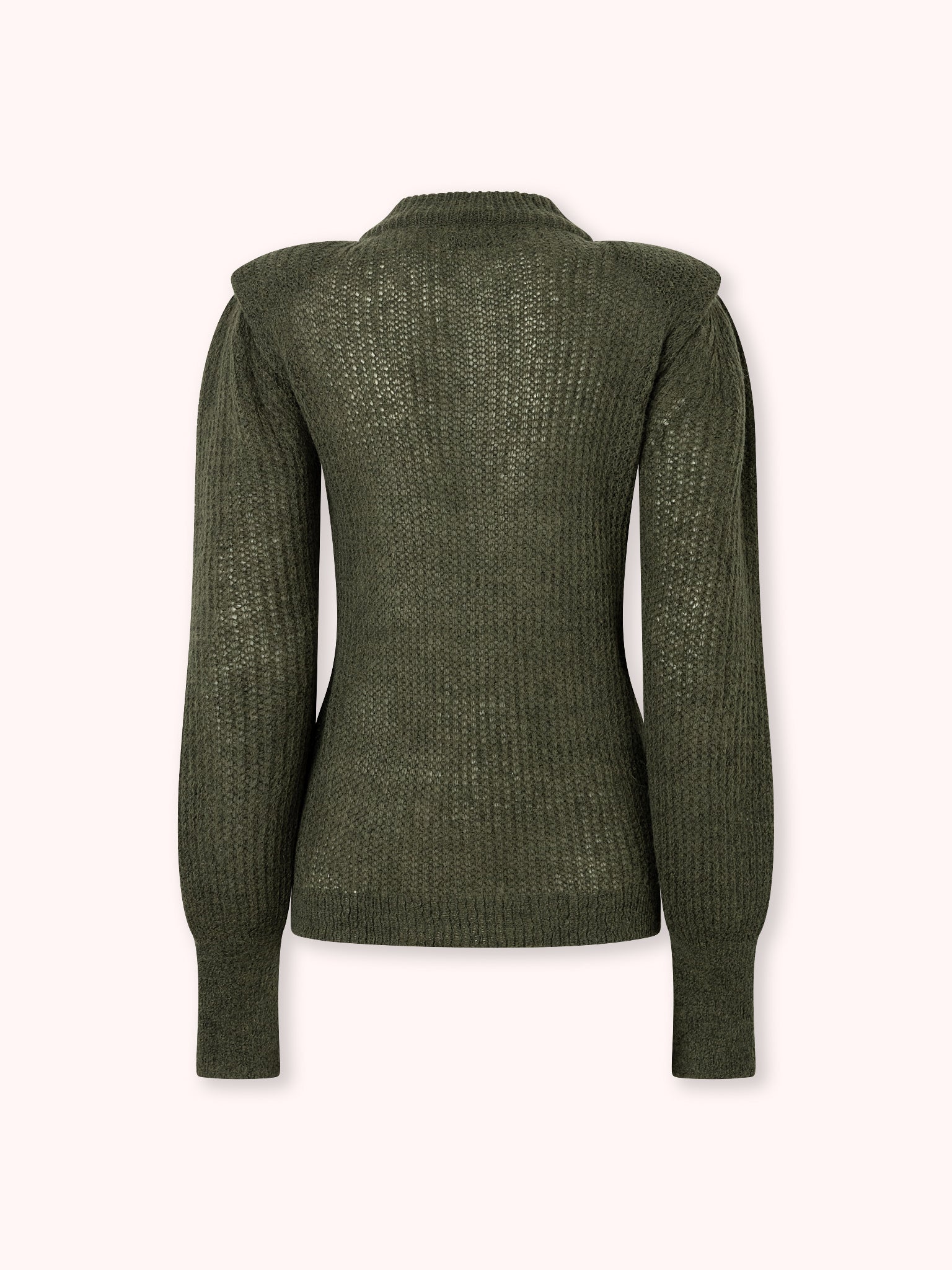 SUÉTER DE PUNTO CON CUELLO REDONDO VERDE