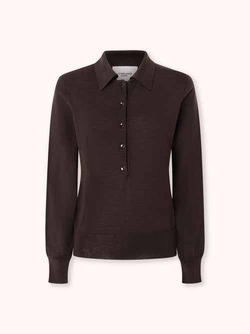 JERSEY CUELLO POLO MARRÓN